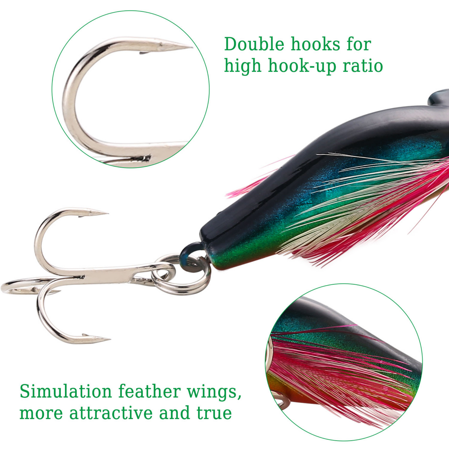 Fishing Bait Set 4PCS Wobbler Anti-corrosion Fishing Tackles De Pesca