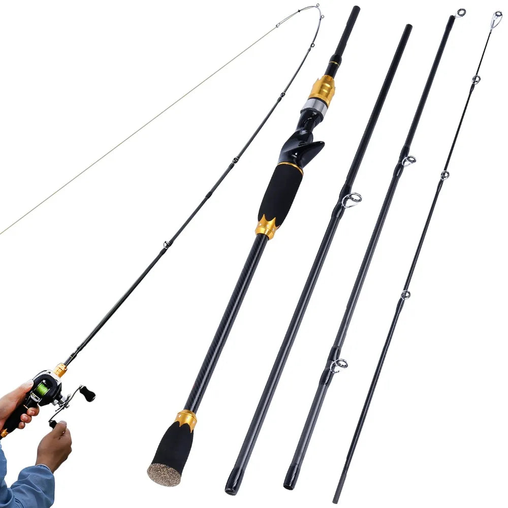 Lure Carbon Spinning Lure Rod and Casting Fishing Reel Sets Pesca