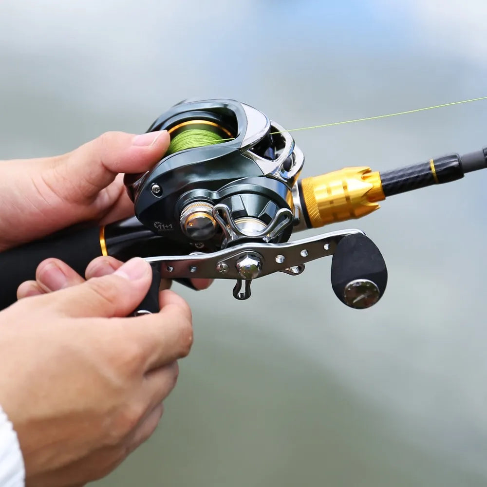Lure Carbon Spinning Lure Rod and Casting Fishing Reel Sets Pesca