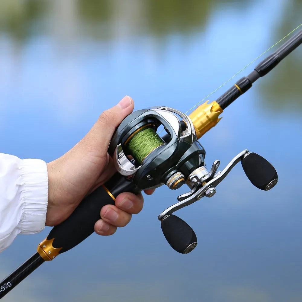 Lure Carbon Spinning Lure Rod and Casting Fishing Reel Sets Pesca