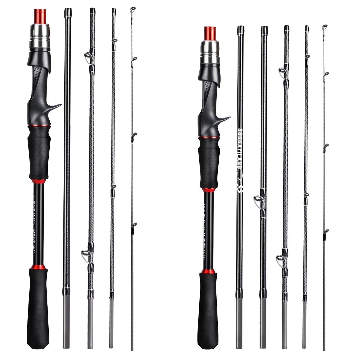 Lure Fishing Rod Carbon Fiber Spinning Casting Travel Fishing Pole Pesca