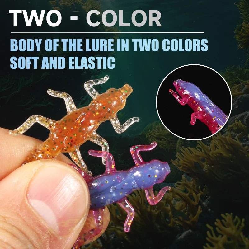 Soft Lures Soft Plastic Lures Larva 6cm/5cm Floating Freshwater Swimbaits Silicone Soft Bait Worm For Fishing
