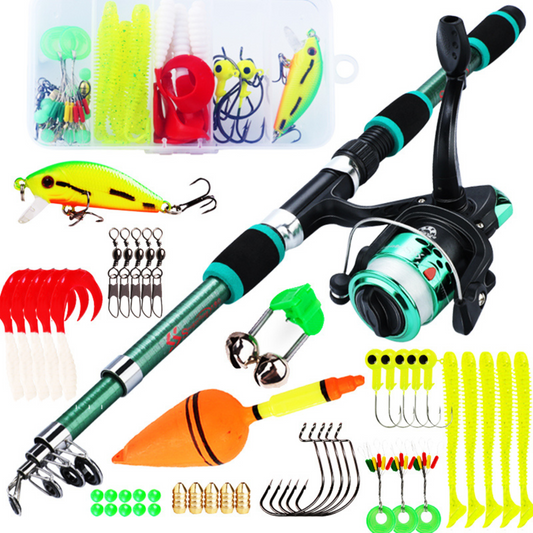 Spinning Fishing Rod and Reel Combo1.8M Full Fishing Kit