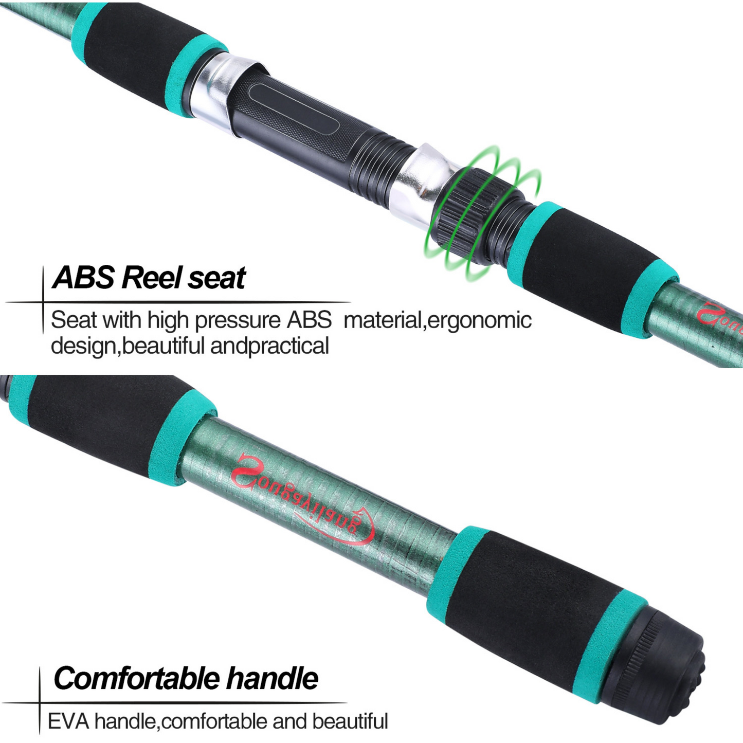 Spinning Fishing Rod and Reel Combo1.8M Full Fishing Kit