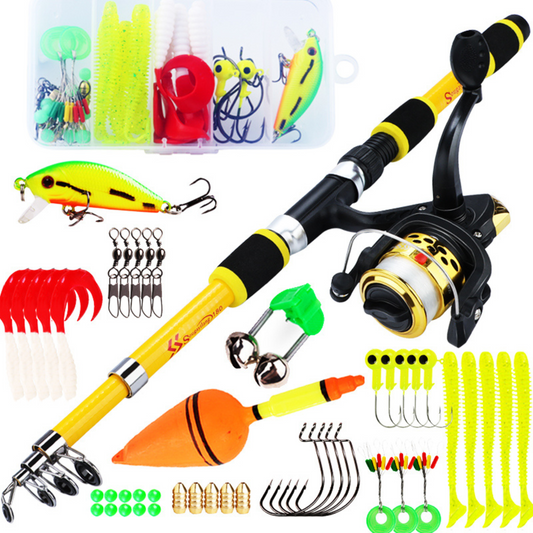 Spinning Fishing Rod and Reel Combo1.8M Full Fishing Kit
