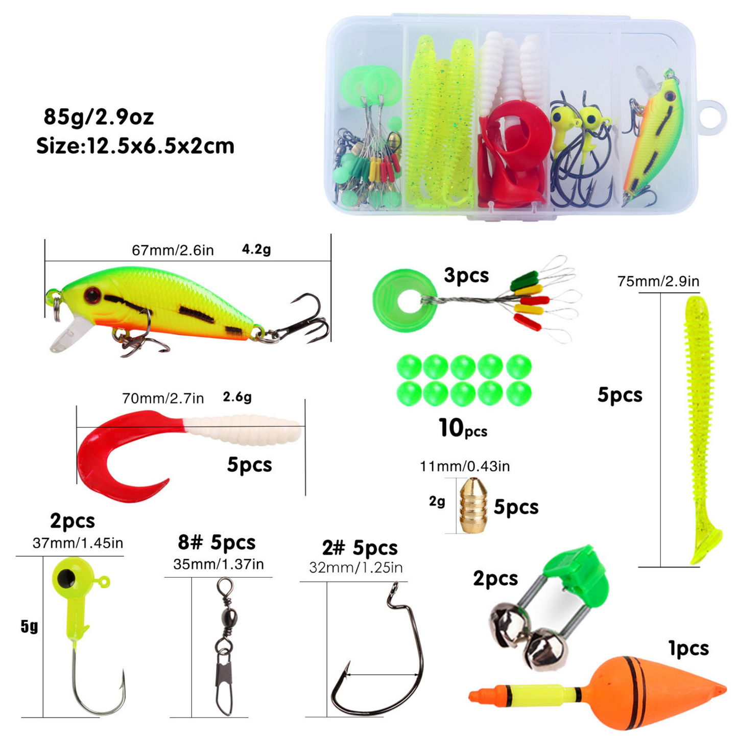 Spinning Fishing Rod and Reel Combo1.8M Full Fishing Kit