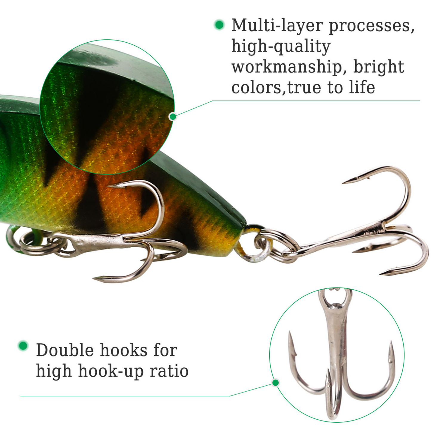 Fishing Bait Set 4PCS Wobbler Anti-corrosion Fishing Tackles De Pesca