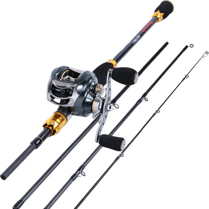 Lure Carbon Spinning Lure Rod and Casting Fishing Reel Sets Pesca