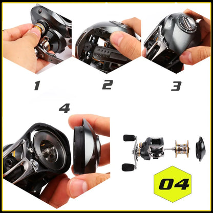 Lure Carbon Spinning Lure Rod and Casting Fishing Reel Sets Pesca
