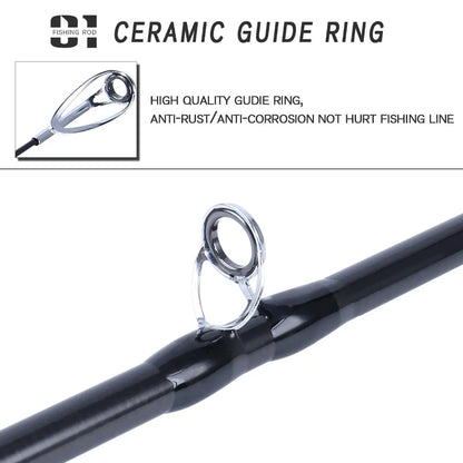 Lure Carbon Spinning Lure Rod and Casting Fishing Reel Sets Pesca