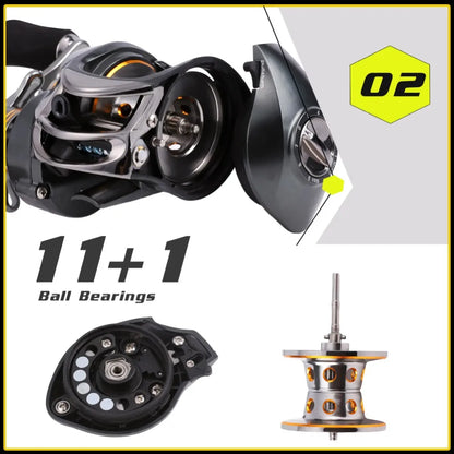 Lure Carbon Spinning Lure Rod and Casting Fishing Reel Sets Pesca