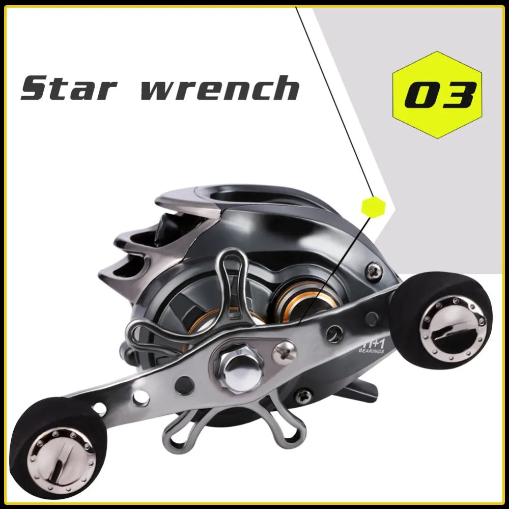Lure Carbon Spinning Lure Rod and Casting Fishing Reel Sets Pesca