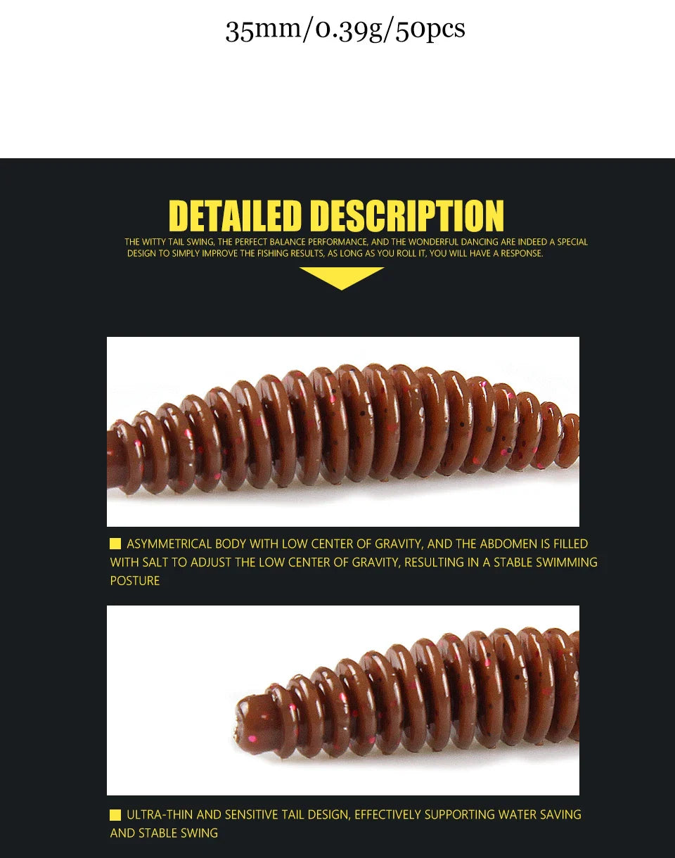 Supercontinent soft worm bait – artificial lure for carp bass, PVA-compatible