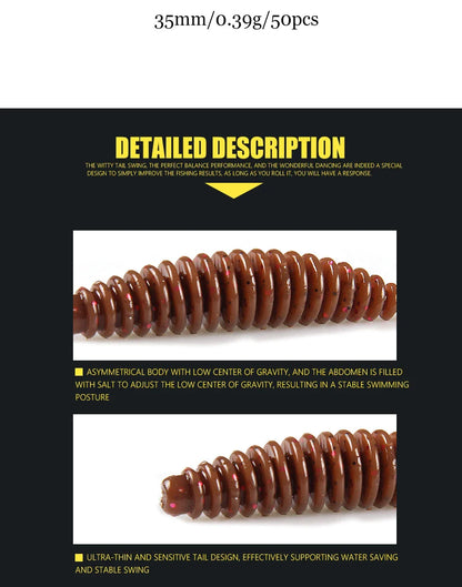Supercontinent soft worm bait – artificial lure for carp bass, PVA-compatible