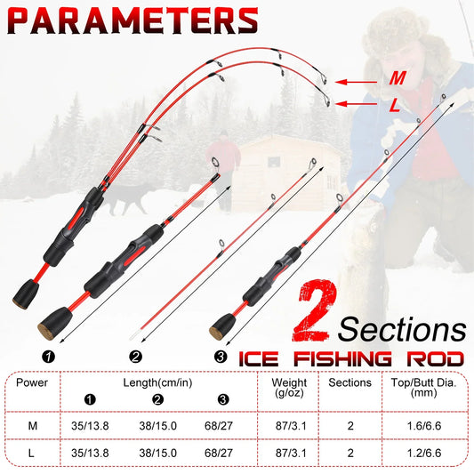 Ice Fishing Rod EVA Non-slip Handle, River Shrimp Carp Fishing Pole