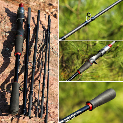 Lure Fishing Rod Carbon Fiber Spinning Casting Travel Fishing Pole Pesca