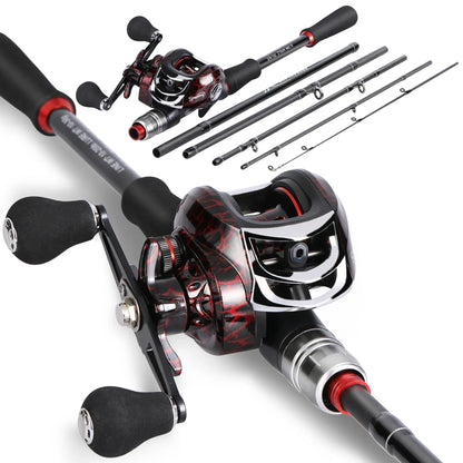 Fishing Full Combo 1.8-2.1m Carbon Fiber Baitcasting Rod