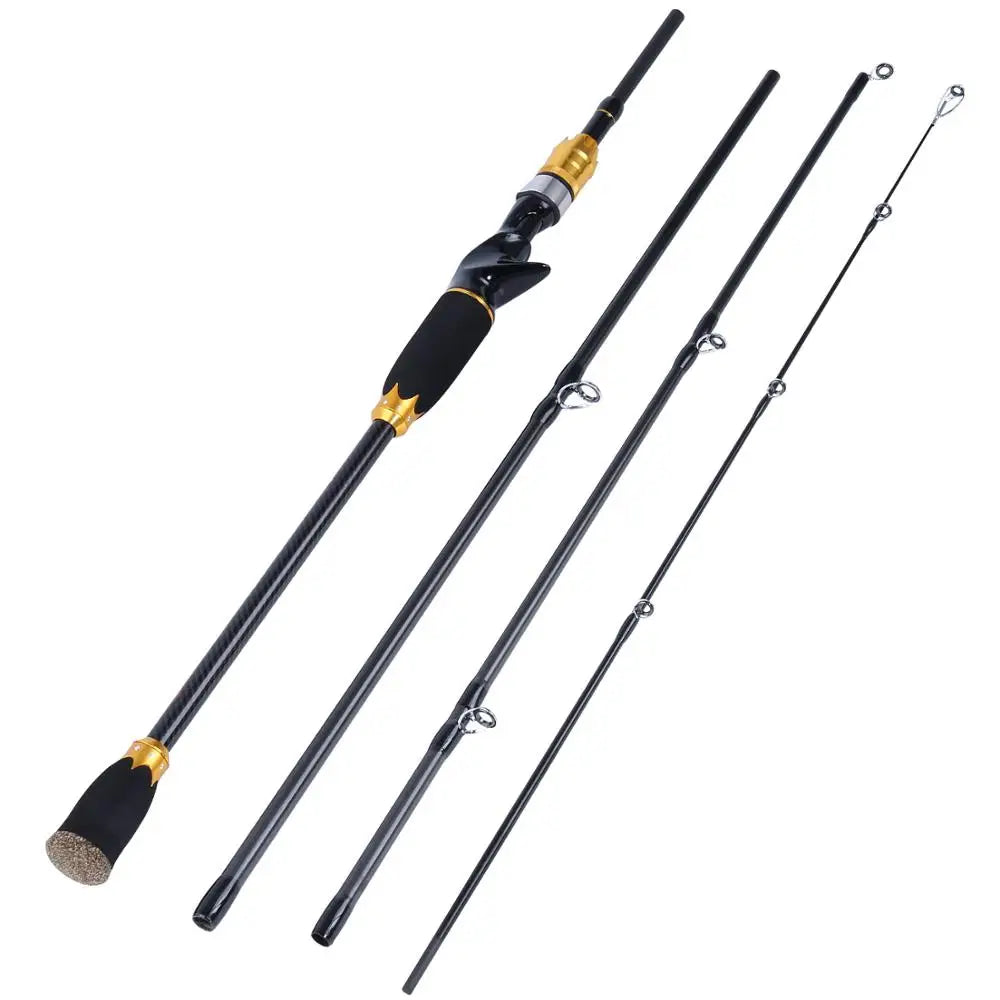 Lure Carbon Spinning Lure Rod and Casting Fishing Reel Sets Pesca