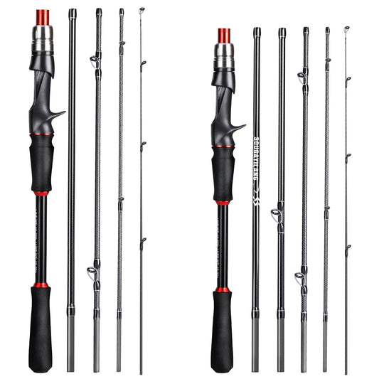Lure Fishing Rod Carbon Fiber Spinning Casting Travel Fishing Pole Pesca