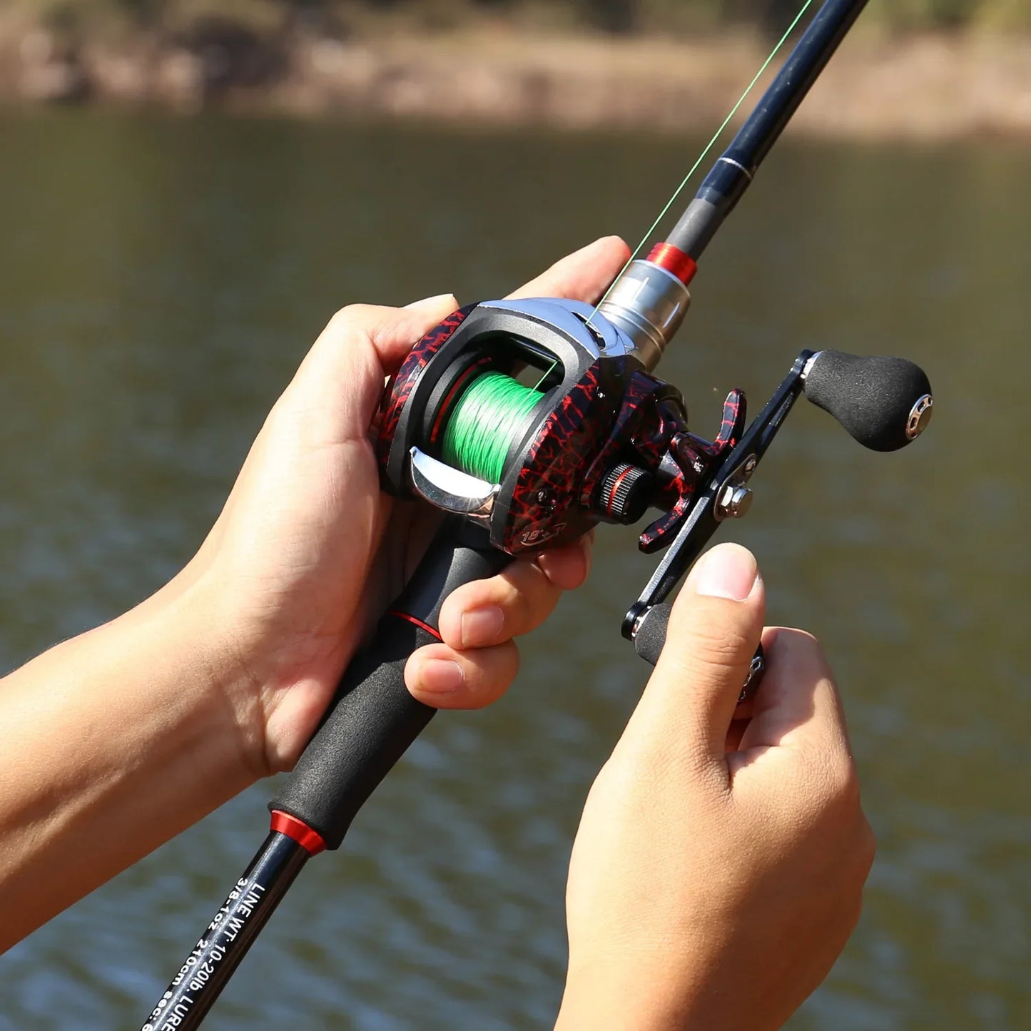 Fishing Full Combo 1.8-2.1m Carbon Fiber Baitcasting Rod