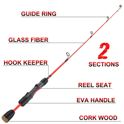 Ice Fishing Rod EVA Non-slip Handle, River Shrimp Carp Fishing Pole