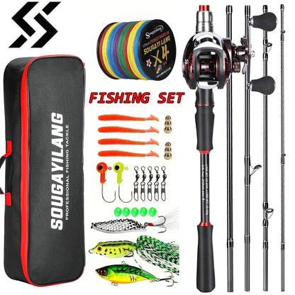 Fishing Full Combo 1.8-2.1m Carbon Fiber Baitcasting Rod