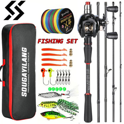Fishing Full Combo 1.8-2.1m Carbon Fiber Baitcasting Rod