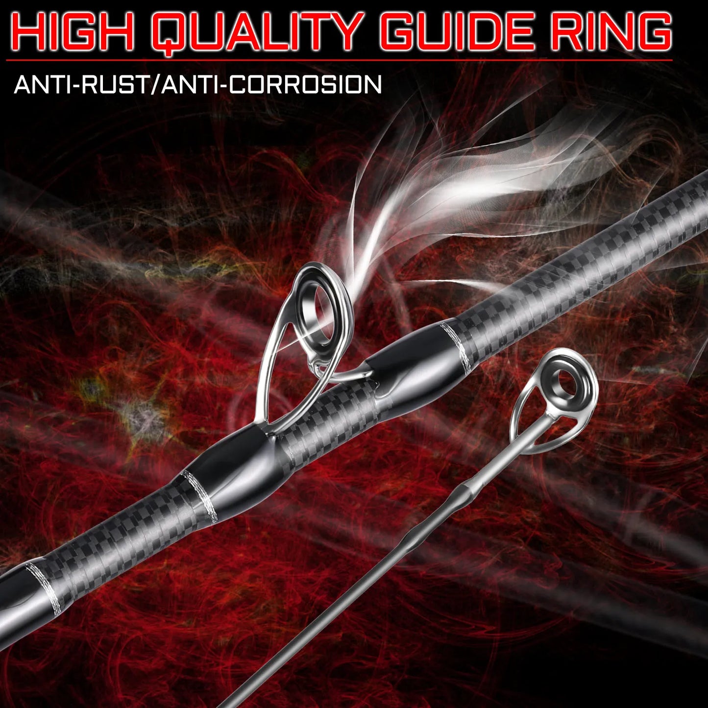 Lure Fishing Rod Carbon Fiber Spinning Casting Travel Fishing Pole Pesca