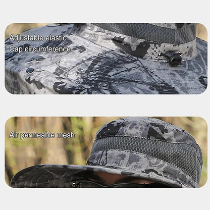 Wide Brim Solar Fan Outdoor Fishing Hat,Solar Fan Hat Upf50+ Fan Hat
