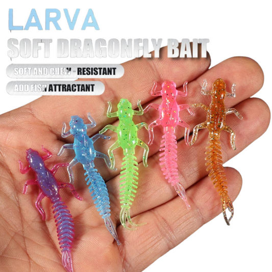Soft Lures  Soft Plastic Lures Larva  6cm/5cm Floating Freshwater Swimbaits Silicone Soft Bait Worm For Fishing